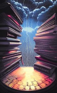 A stack of books indicating recommended hypnotherapy books.