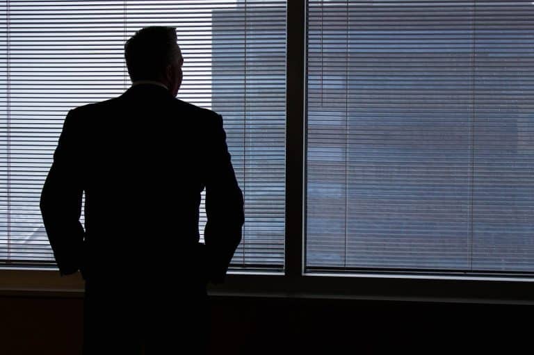 Businessman silhouette in an office - Benefits of supervision