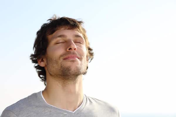 Become a hypnotherapist - man with eyes closed.
