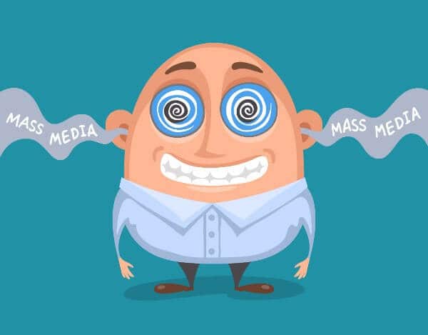stage hypnosis vs hypnotherapy hypnotised media eyes cartoon man