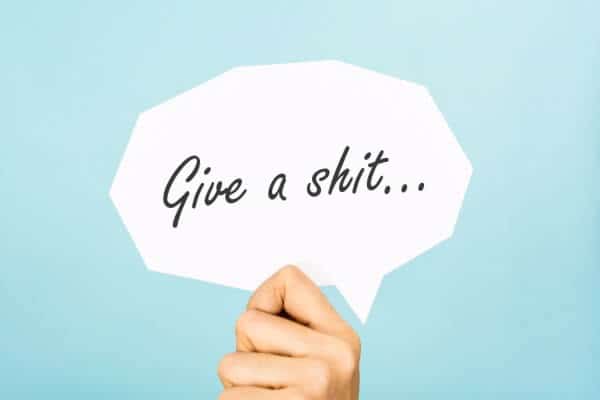 quote hand speech bubble give a shit hypnotic intention hypnosis hypnotherapy hypnotherapist give a shit