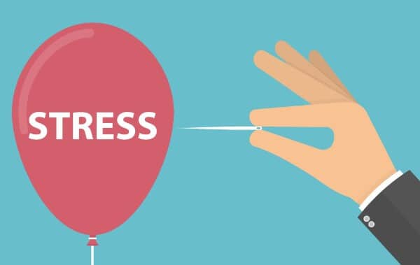 stress pop balloon pin hand cartoon background wellbeing in the workplace hypnotherapist hypnotherapy talking therapist