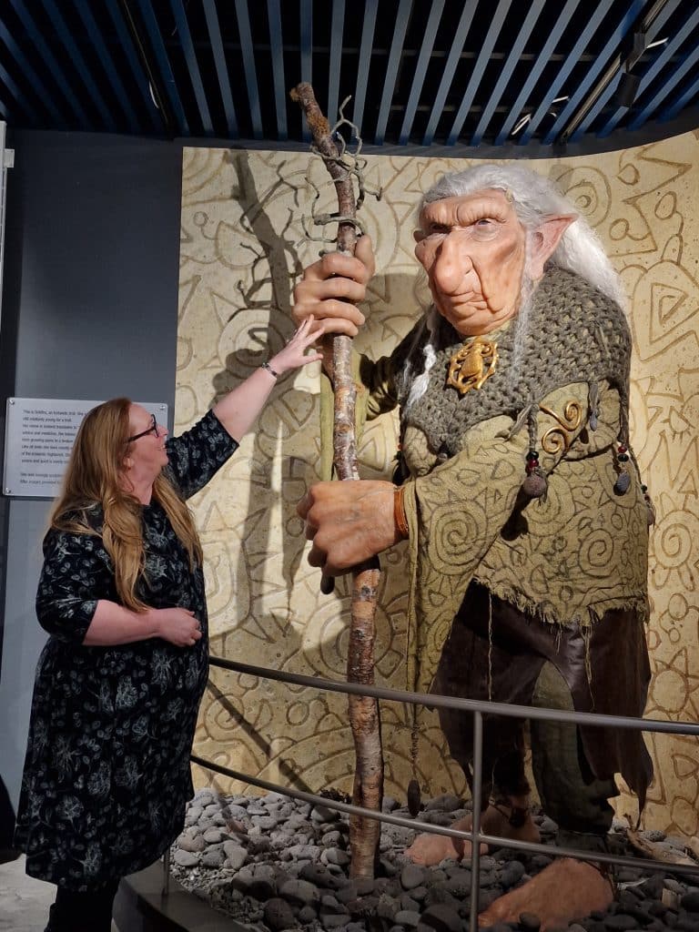 Dr Kate was teaching hypnotherapy and EMDR in Iceland and wondered if a troll could be hypnotised. The picture is Dr Kate reaching out to a rather large troll.