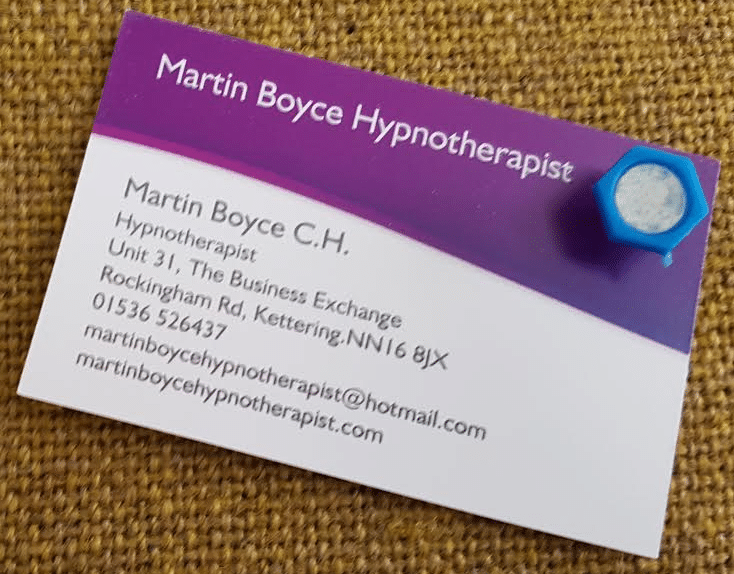 martin boyce business card qualified hypnotherapist hypnotc